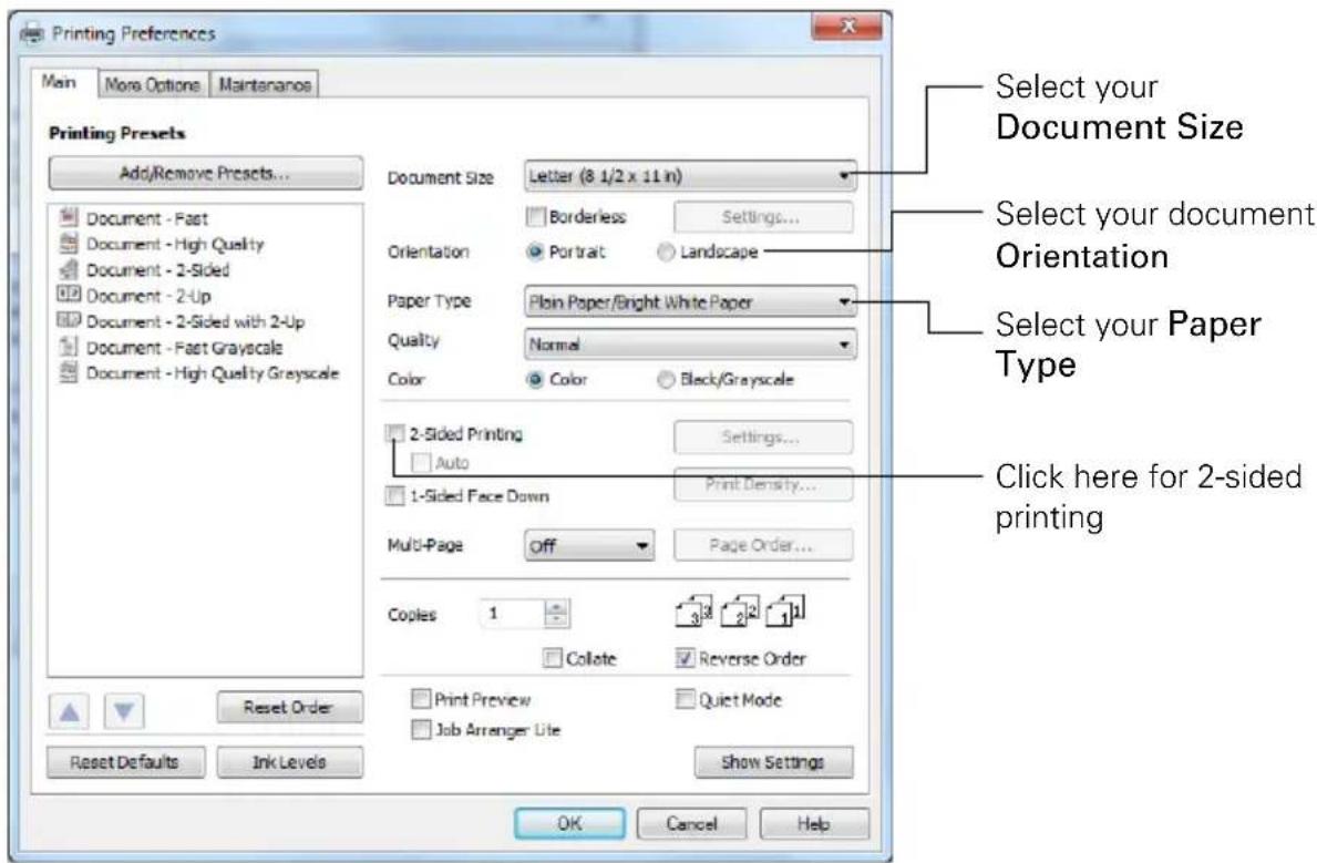 EPSON Stylus NX530 - Printing in Windows - 2