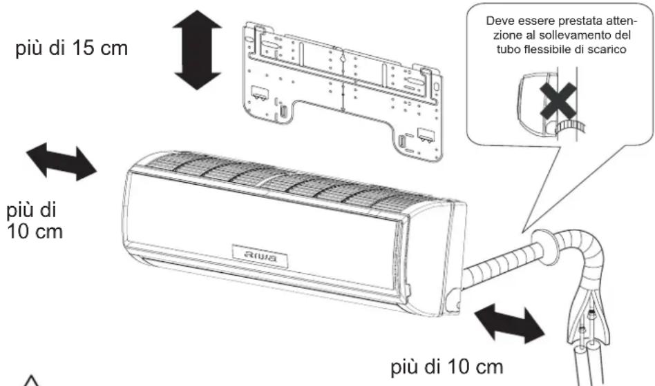AIWA SUIJINAIR 12 ACD12200 - Schema per l'installazione dell'unità interna ed esterna - 1