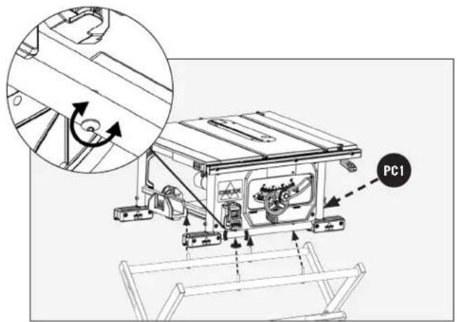 DELTA 366013 - ATTACHING STAND TO SAW - 1