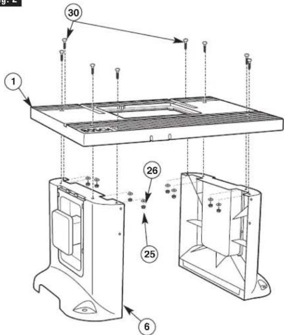BOSCH RA1181 - PATAS DE LA MESA DE FRESADO (FIG. 2) - 1