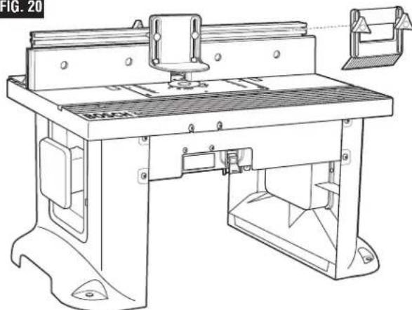 BOSCH RA1181 - Tabletop Featherboard (Fig. 21) - 2