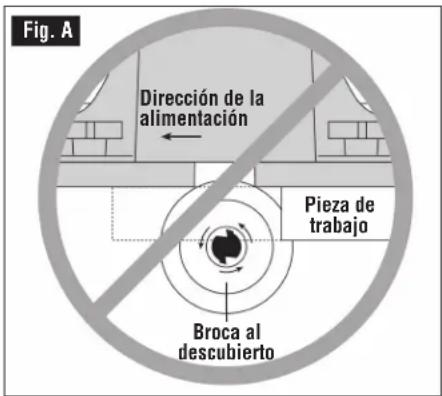 BOSCH RA1181 - ADVERTENCIA Alimente la pieza de trabajo solo contra la rotacion de la pieza. - 1