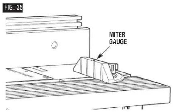 BOSCH RA1181 - USING A MITER GAUGE (not supplied) - 1