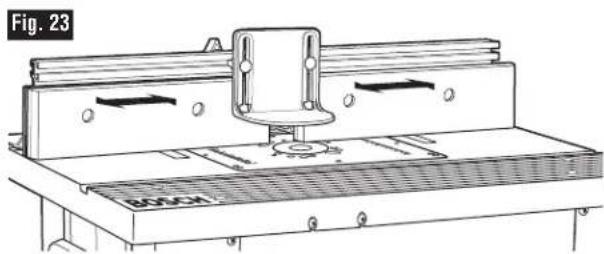 BOSCH RA1181 - CÓM O AJUSTAR EL REFRENTADO DE LA GUIA (FIG. 23) - 1