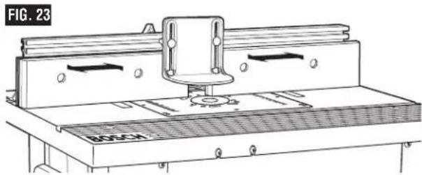 BOSCH RA1181 - ADJUSTING THE FENCE FACING (Fig. 23) - 1