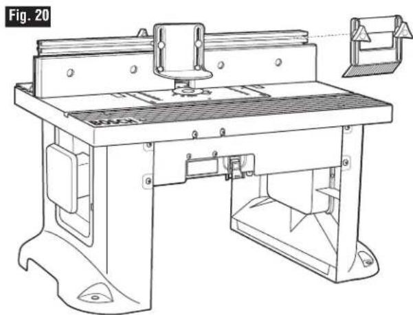 BOSCH RA1181 - Tabla de biselado para la superficie de la mesa (Fig. 21) - 2