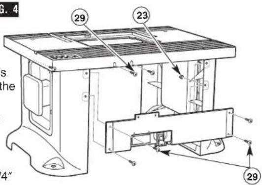 BOSCH RA1181 - ATTACH THE SWITCH/FASCIA ASSEMBLY TO THE ROUTER TABLE (Fig. 4) - 1