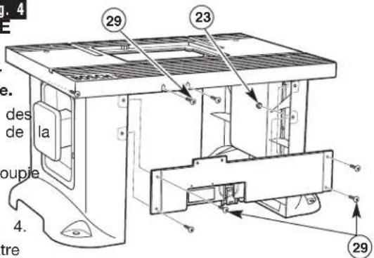 BOSCH RA1181 - FIXEZ L'assemblage de l'interrupteuf FIG.4 et panneau avant a la TABLE a TOUPIE (FIG. 4) - 1