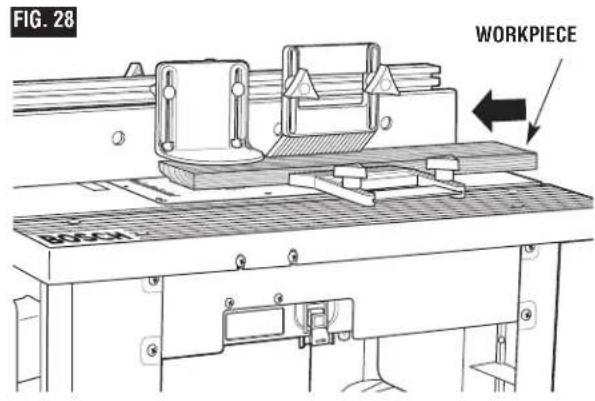 BOSCH RA1181 - EDGE CUTTING WITH NONPILOTED ROUTER BITS (Figs. 27 and 28) - 2
