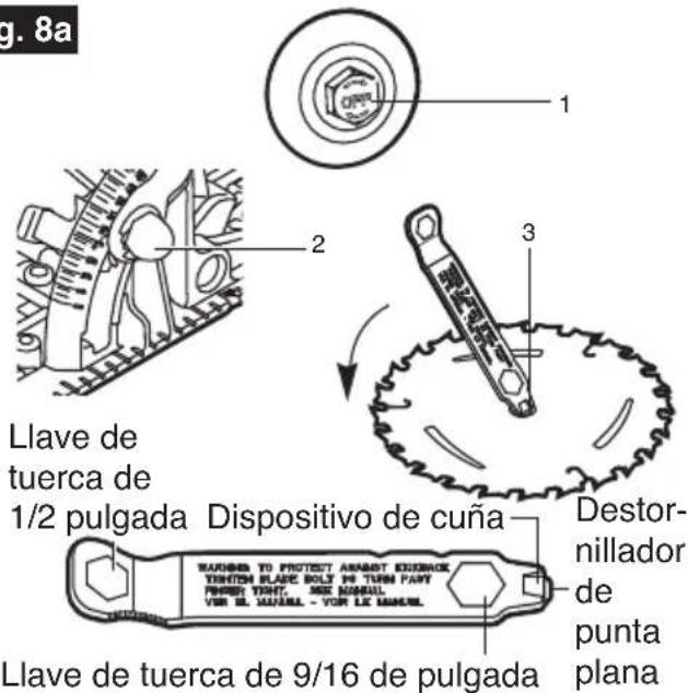 Flex FX2141R - NOTA: Es necesario insertar la llave de tuerca con la orientación correcta (Fig. 8b). - 1