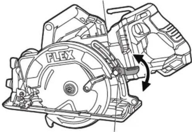 Flex FX2141R - RÉGLAGE DE LA PROFONDEUR DE COUPE (FIG. 4A & 4B) - 1