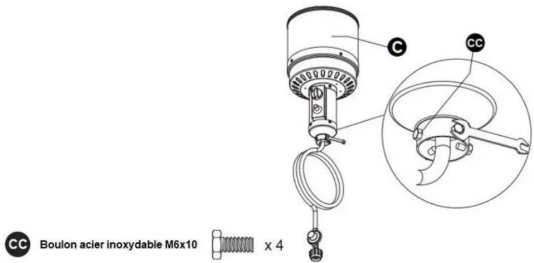 Boulon acier inoxydable M6x10 x 4