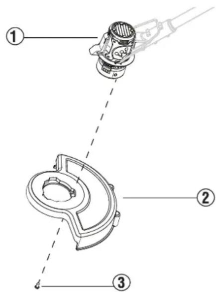 WESTINGHOUSE WST20V - ATTACHING THE GUARD TO THE SPOOL HOUSING - 3