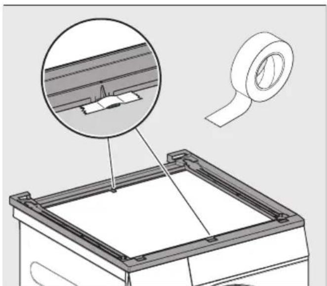 MIELE WTV 601 - Az összeépítő keret beállitása - 2