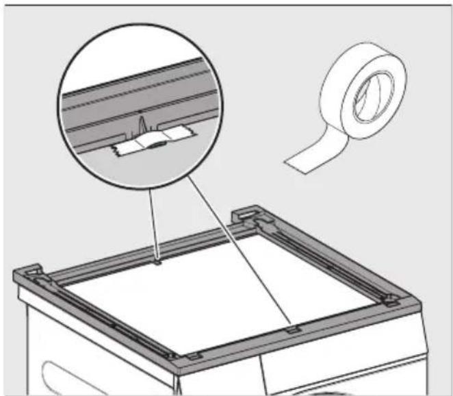 MIELE WTV 601 - Aligner le kit de superposition - 2
