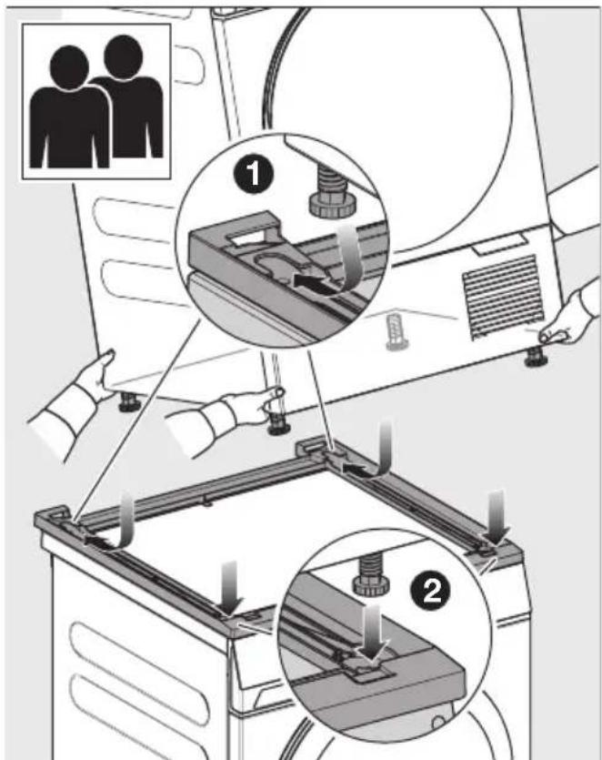 MIELE WTV 601 - Smontare il kit di giunzione - 1