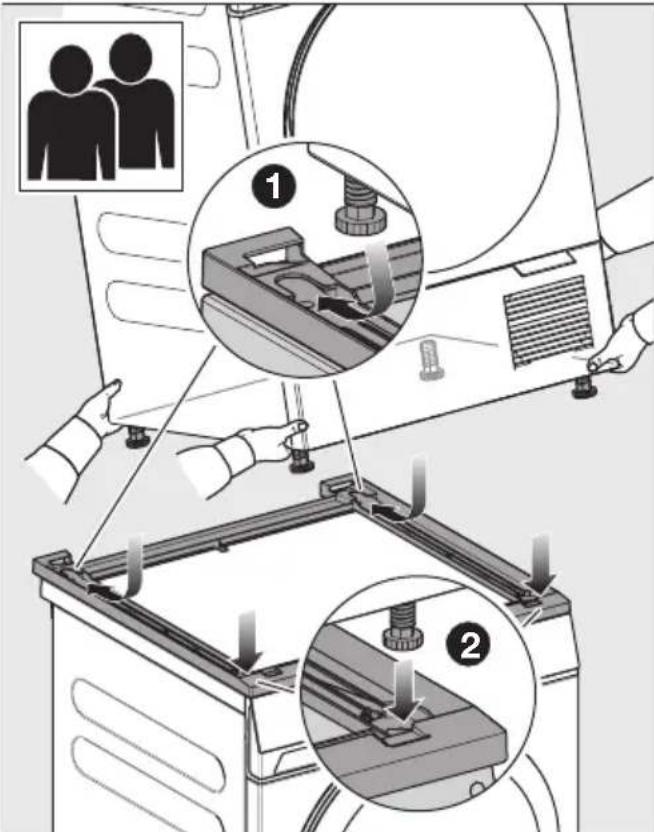 MIELE WTV 601 - BctaHOBJIeHЯ cyuINbHOI Ma- uHH Na MOHTaXHn KOMPJIeKT - 1