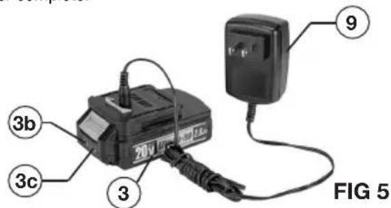 Genesis GLGHT20B - CARGA DE LA BATERIA (FIG 5) - 1