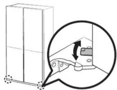 SAMSUNG RF29DB990012 - Adjusting the freezer door height (applicable model only) - 1