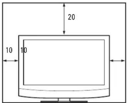 SONY KLHW32 - 在显示器周围留出充足的空间 - 1