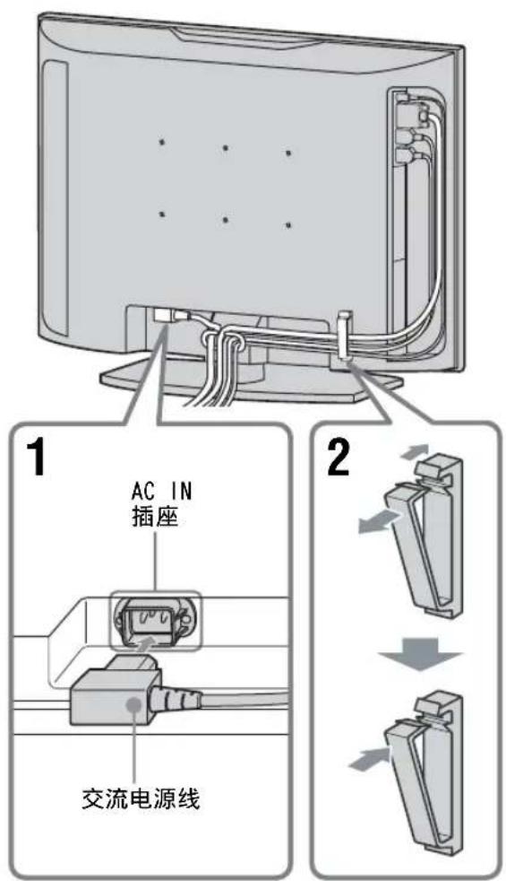 SONY KLHW32 - 连接交流电源线和排列输入电缆 - 1