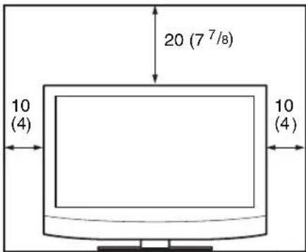 SONY KLHW32 - Laissez un espace suffisant autour de l'écran. - 1