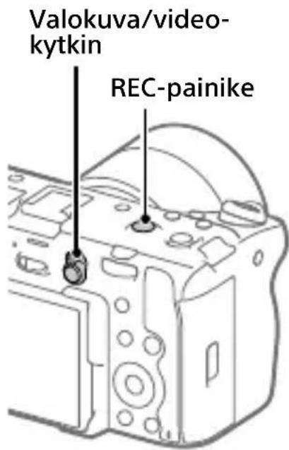 Valokuva/video- kytkin REC-painike