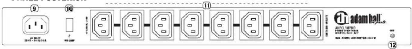 Adam Hall AHPCL10PRO - PANEL POSTERIOR - 1