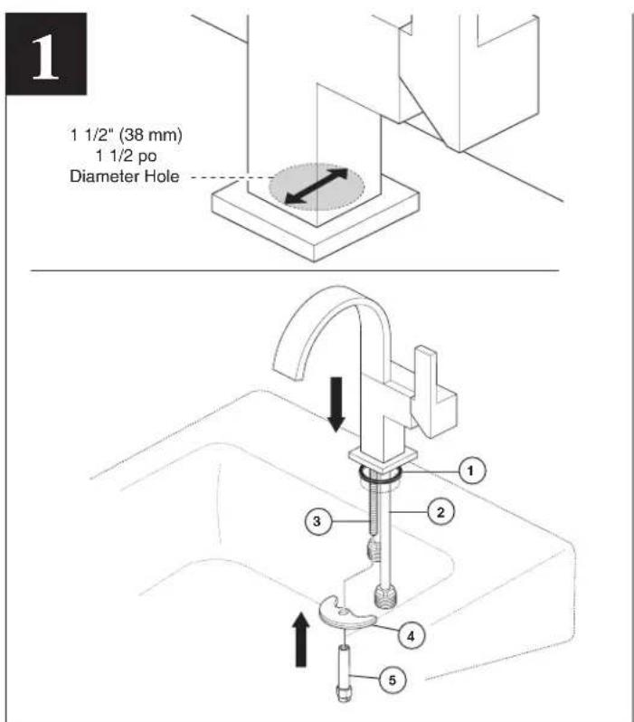 Brizo Siderna 65480LFBN - Pour installer votre robinet Brizo® facilement, vous devez: - 2