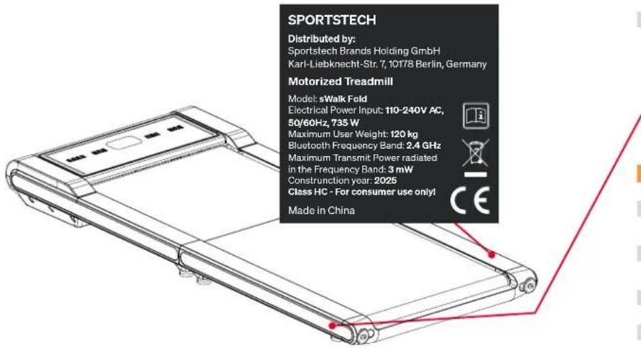 Sportstech sWalk Fold - SAFETY STICKERS - 1