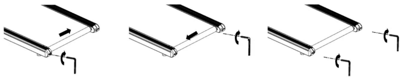 Sportstech sWalk Fold - Ajuste de la cinta de correr en el centro - 1