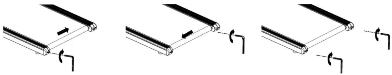 Sportstech sWalk Fold - Adjusting the running belt centrally - 1