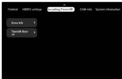 MEDION LIFE X8502505 (MD 850700) - Recording/timeshift menu - 1