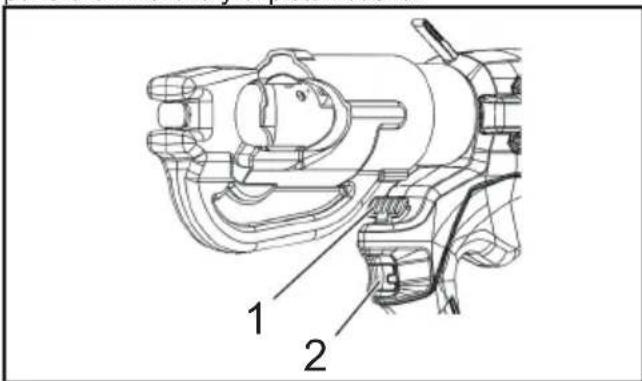 MAKITA DTC302 - Gatillo y pomo de liberacion - 1