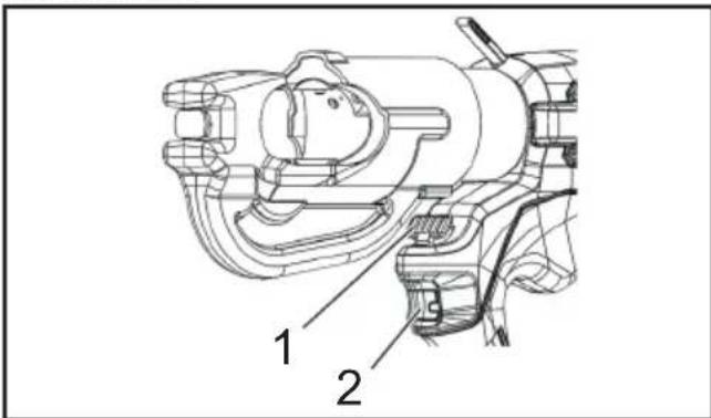 MAKITA DTC302 - 扳柄與釋放旋鈕 - 1