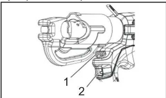 MAKITA DTC302 - Liipaisin ja vapautusnuppi - 1