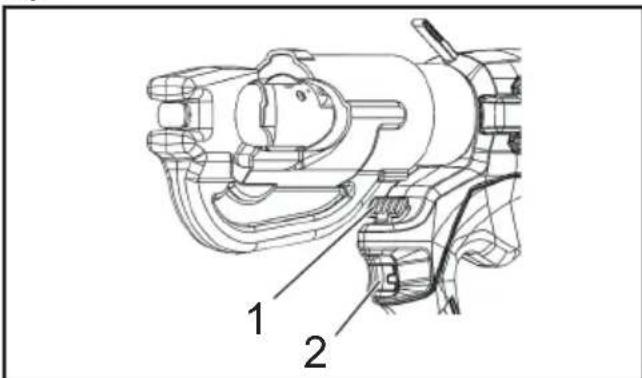MAKITA DTC302 - Avtryckare och frigöringsknapp - 1