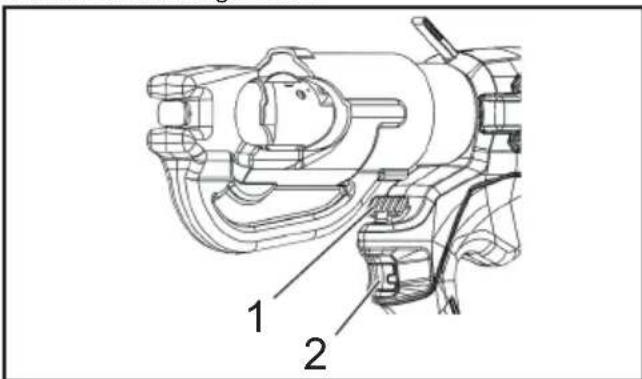 MAKITA DTC302 - Ausloser und Freigabeknopf - 1