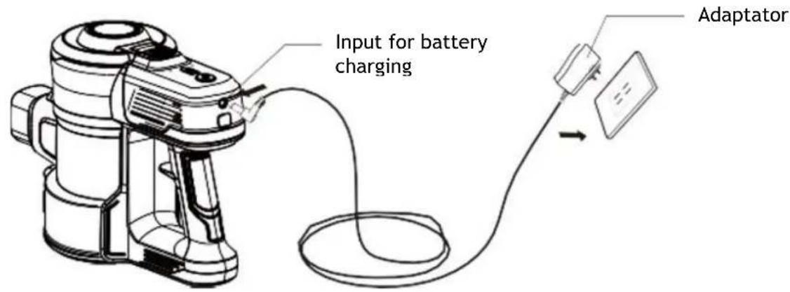 H.KOENIG UP610 - Charging the battery : - 1
