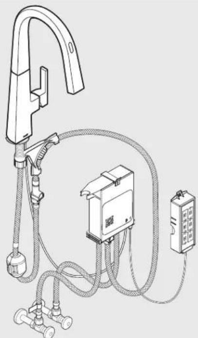 Moen Nio S75005EV2BLS - Optional Control Box wall mounting - Order Kit 199785 Montaje de pared para caja de control optativa - pida el kit 199785 Boitier de contrôle pour montage mural optionnel - commander la trousse no 199785 - 2