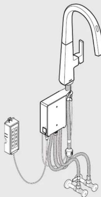 Moen Nio S75005EV2BLS - Optional Control Box wall mounting - Order Kit 199785 Montaje de pared para caja de control optativa - pida el kit 199785 Boitier de contrôle pour montage mural optionnel - commander la trousse no 199785 - 1