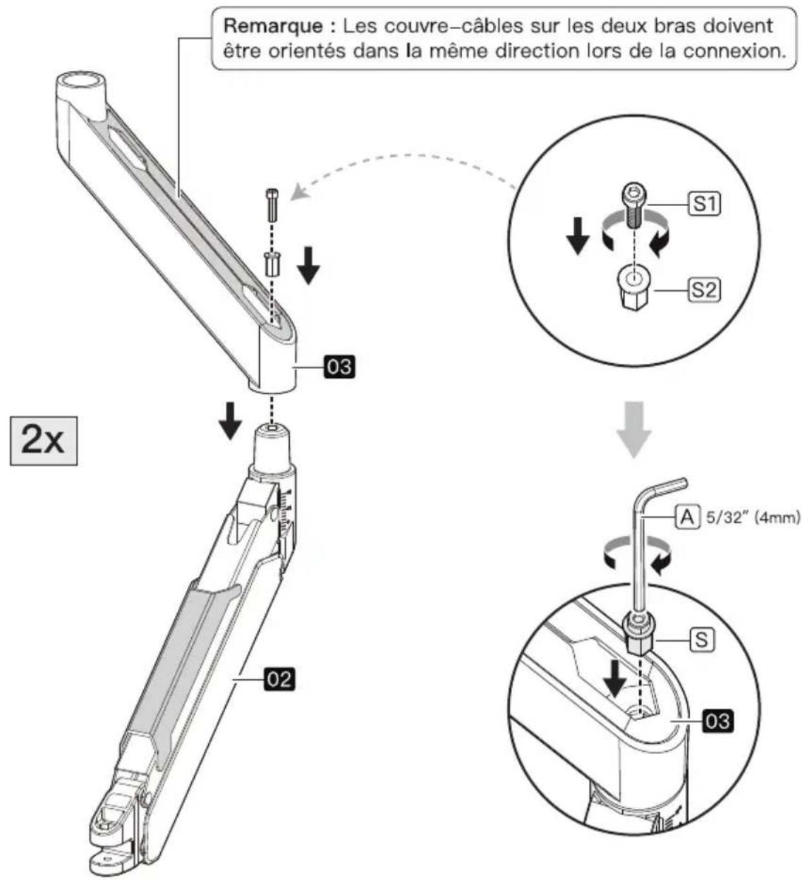 ErgoAV ERDGM302B - Pièces et matériel fournis pour l'étépe 2 - 13