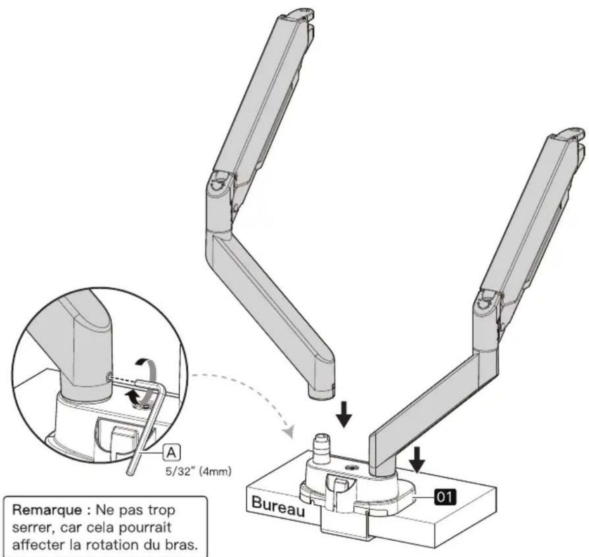 ErgoAV ERDGM302B - Pièces et matériel fournis pour l'étépe 2 - 14