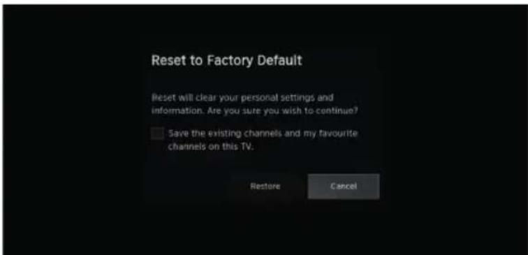 Engel LE3295QLED - Restore To Factory Default - 3
