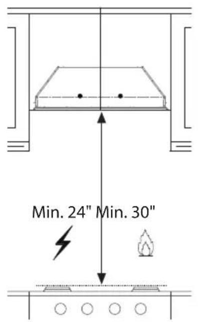 FABER INPL4822SSNBB - INSTALLATION AVEC LE VENTILATEUR À DISTANCE (RB900 / RB1200 OU VENTILATEUR INTÉGRÉ (INLBKIT) - 1