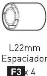 ErgoAV ERMMM901B - Piezas y Hardware Suministrados para el Paso 2 - 5