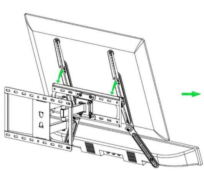 Mounting Dream MD5420 - 2A-2 Attach the Assembled Sound Bar and Brackets Unit to Your TV - 4
