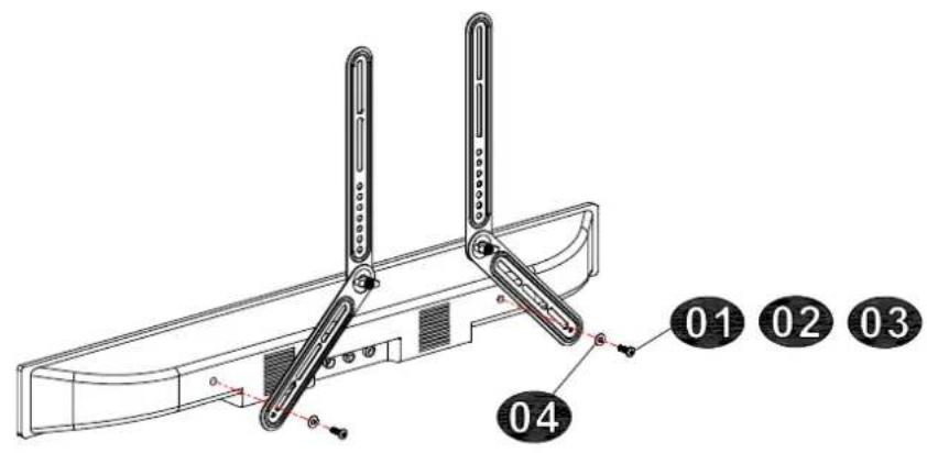 Mounting Dream MD5420 - 1-2 Attach the Brackets to Your Sound Bar - 2