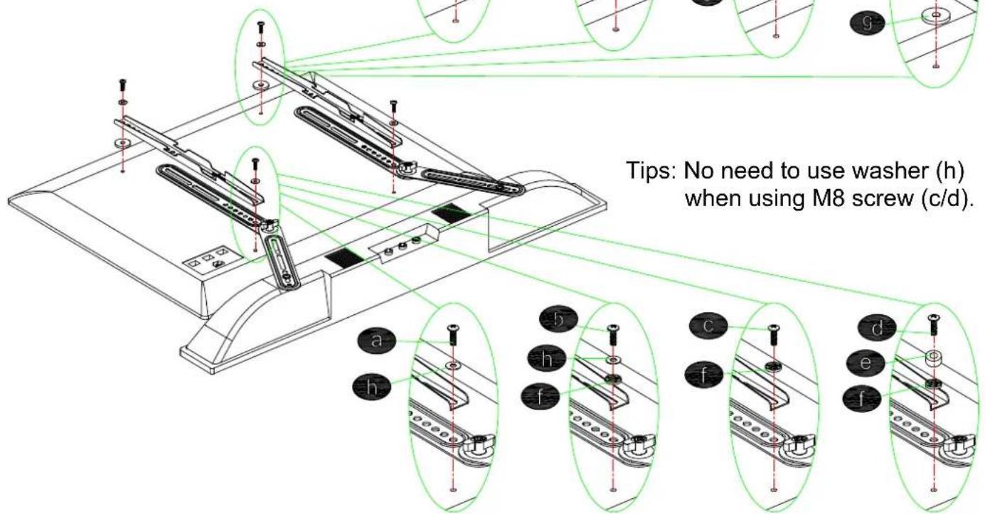 Mounting Dream MD5420 - 2A-2 Attach the Assembled Sound Bar and Brackets Unit to Your TV - 3