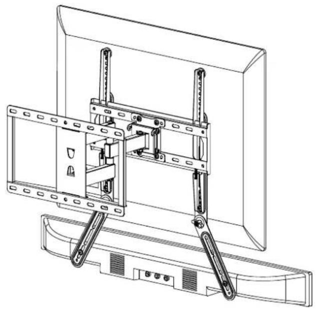 Mounting Dream MD5420 - 2A-2 Attach the Assembled Sound Bar and Brackets Unit to Your TV - 5
